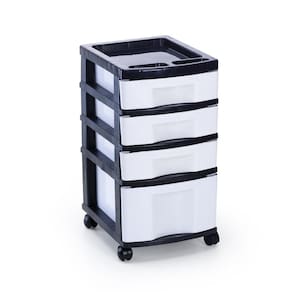 Gaveteiro Organizador 1 Gaveta + 3 Gavetas | Preta | 59cm