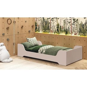 Cama Infantil Evolutiva Solteiro Zaki Rosa fosco