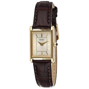 Relógio Seiko Essentials para mulheres com mostrador em champanhe