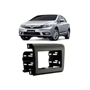 Moldura Painel Dvd 2 Din Honda New Civic 2012 À 2016 Cinza