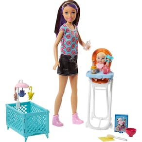 Bonecas de brinquedo Barbie Skipper Babysitters Inc com acessórios