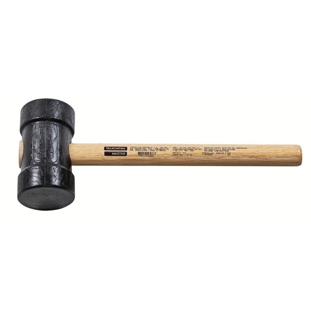 Martelo Pvc 60 Mm Tramontina Com Cabo De Madeira