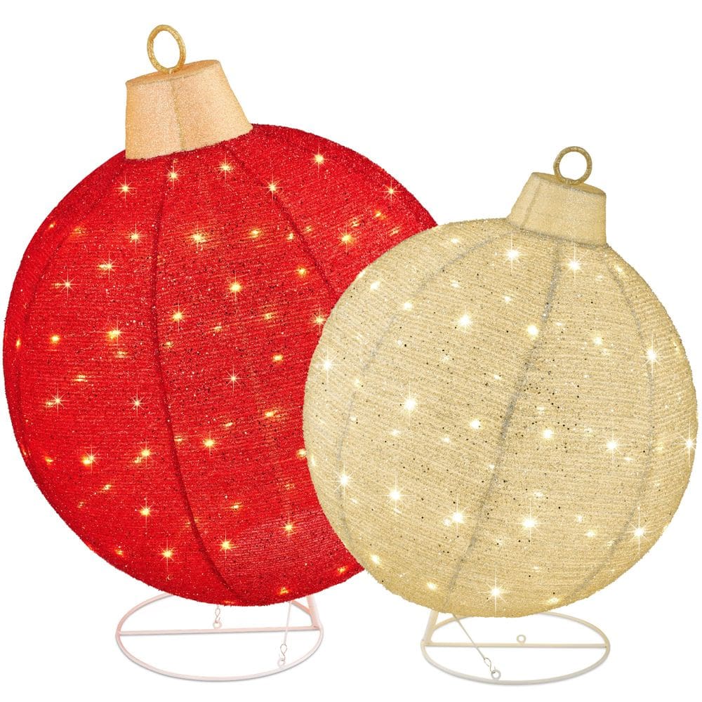 Conjunto de enfeites de Natal Best Choice, 2 peças com 180 luzes LED