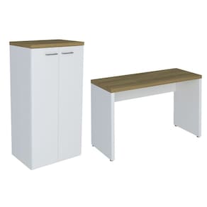 Conjunto Escritório Home: Escrivaninha 6095 + Armário 6094