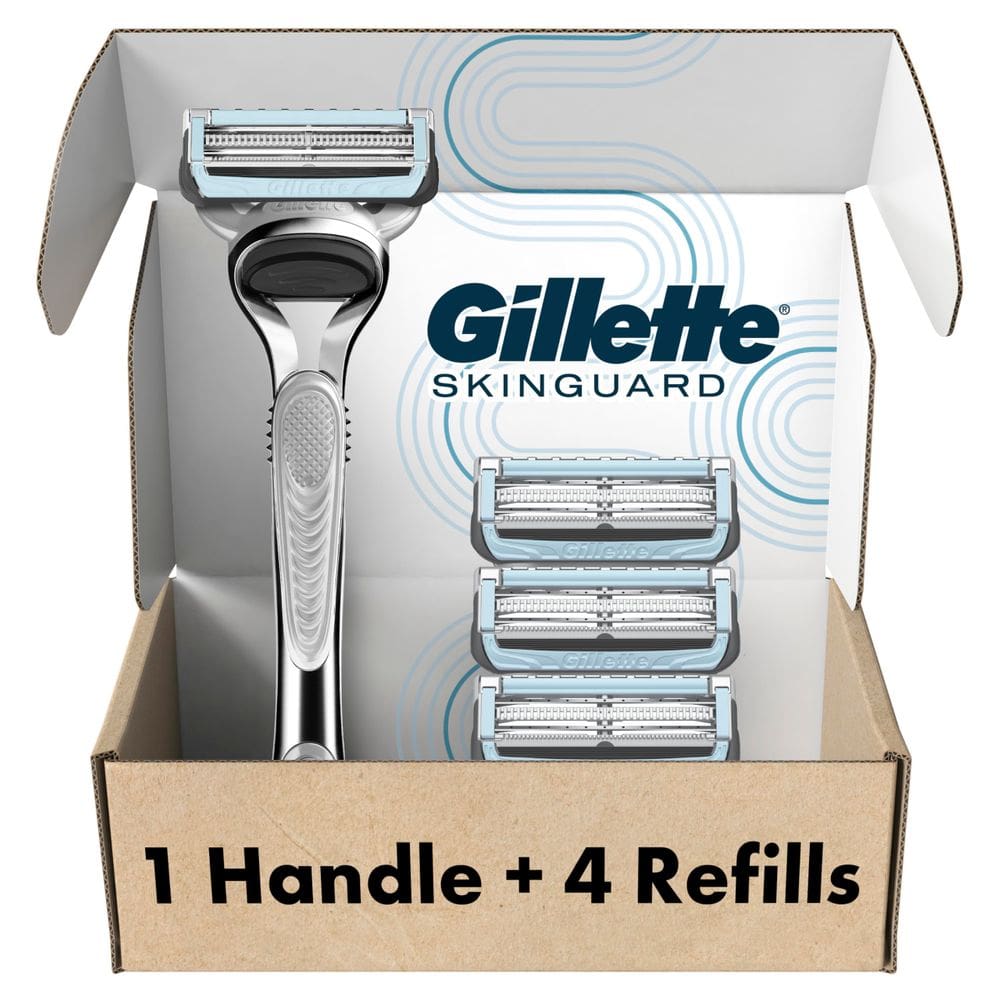 Recargas Razors Gillette SkinGuard 1 Razor 4 Blade para homens