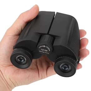 Binóculos Abaokai 12x25 compactos para observação de pássaros pretos