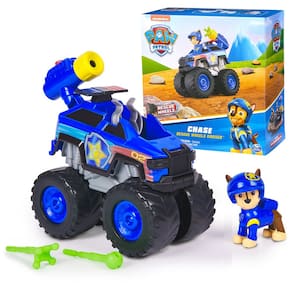 Caminhão de brinquedo Paw Patrol Rescue Wheels Chase`s Cruiser com boneco