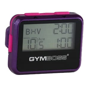 Temporizador de intervalo e cronômetro Gymboss Violet/Pink Metallic