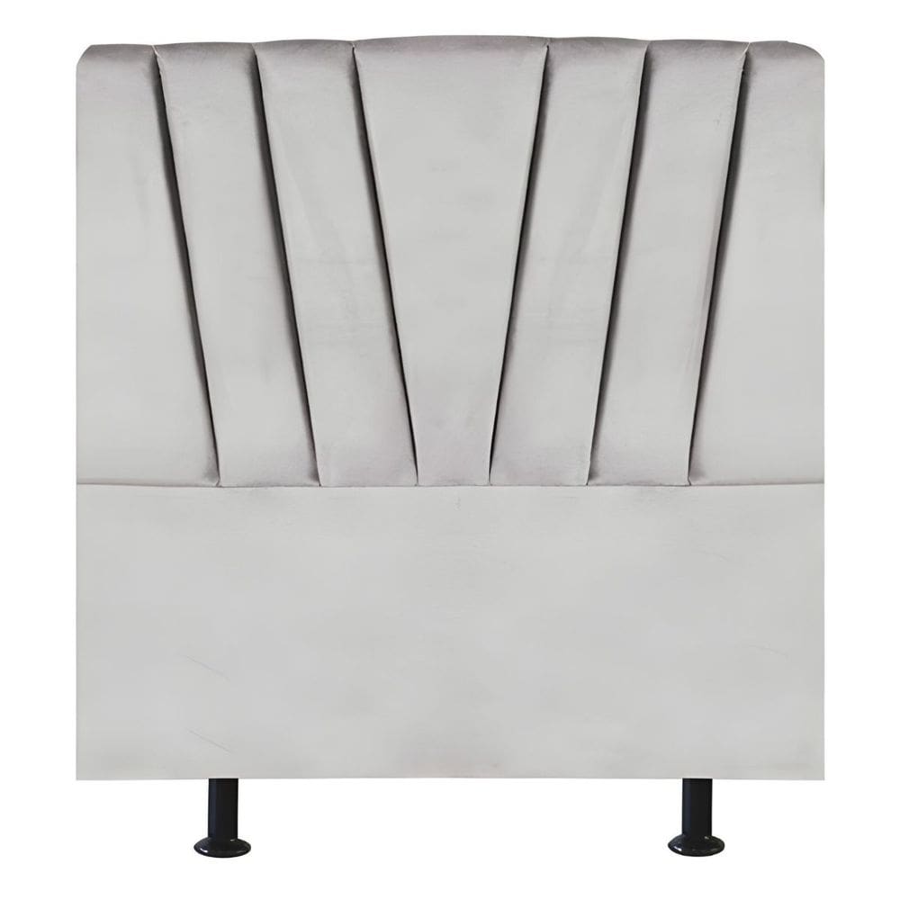 Cabeceira Estofada Cama Box Solteiro 90 cm Louise Veludo