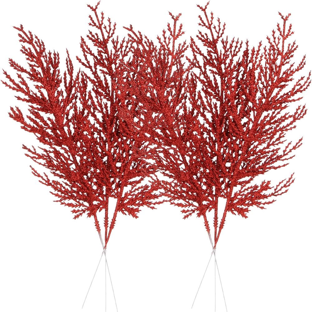 Enfeites de árvore de Natal Sea Team Glitter Pine Twig 35,6 cm
