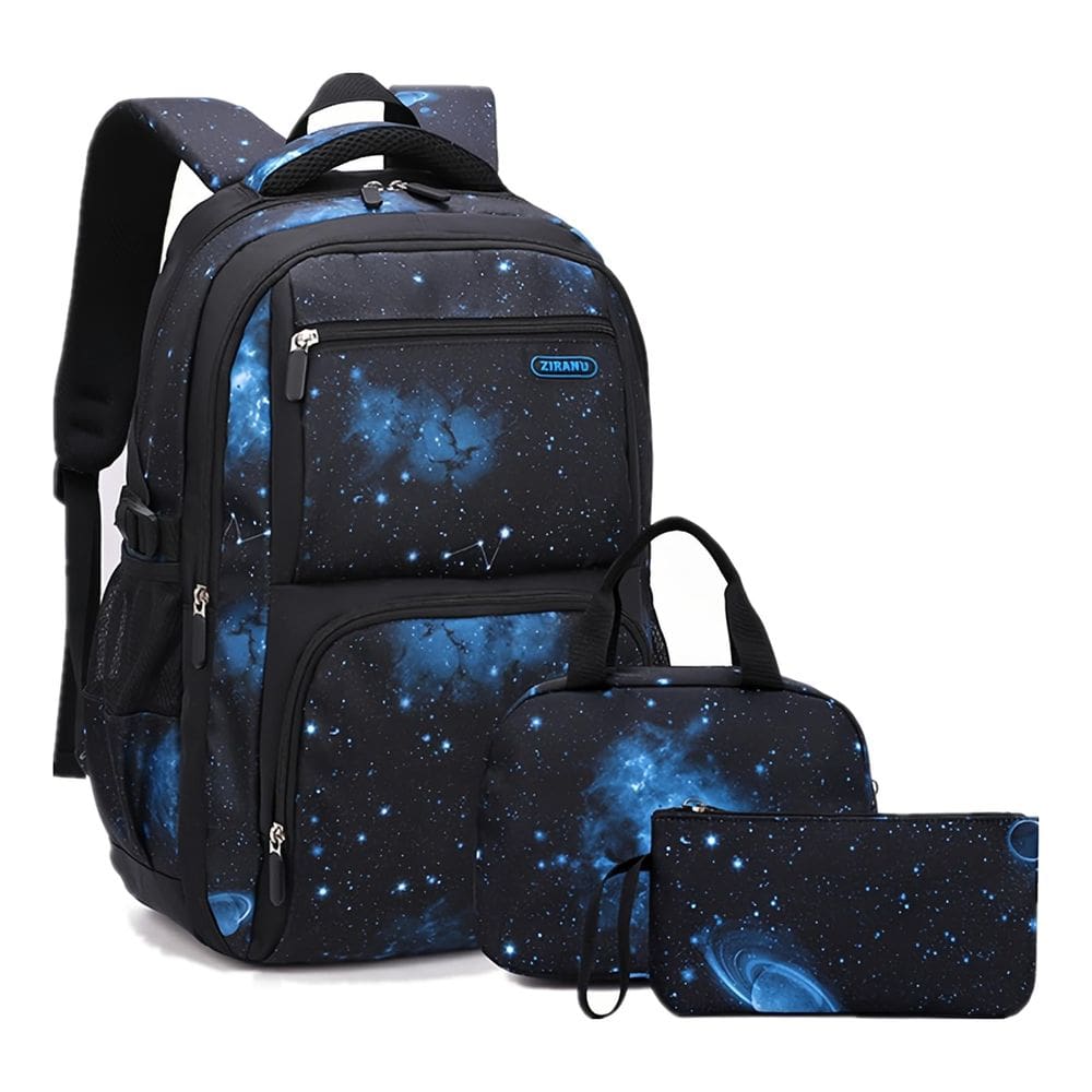 Conjunto de mochilas Bansusu Galaxy para meninos com lancheira e estojo de lápis