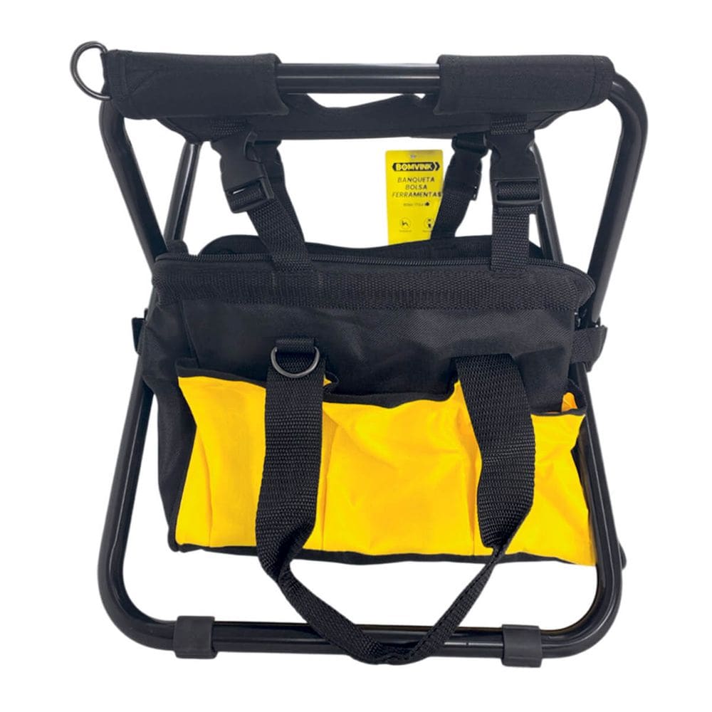 Bolsa de Ferramentas com Assento Banqueta Dobrável Portátil