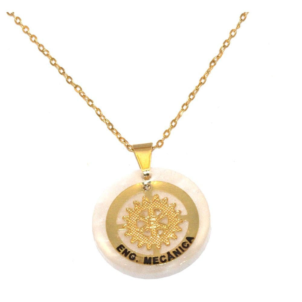 Colar Cordão Engenharia Mecânica Mecânico Folheado 18k