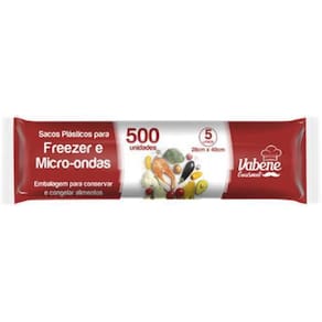 Saco Bobina Freezer 500 Unidades 28X40Cm Vabene - 5l
