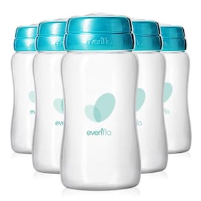 Frascos de coleta de leite materno Evenflo Advanced 150mL, pacote com 6