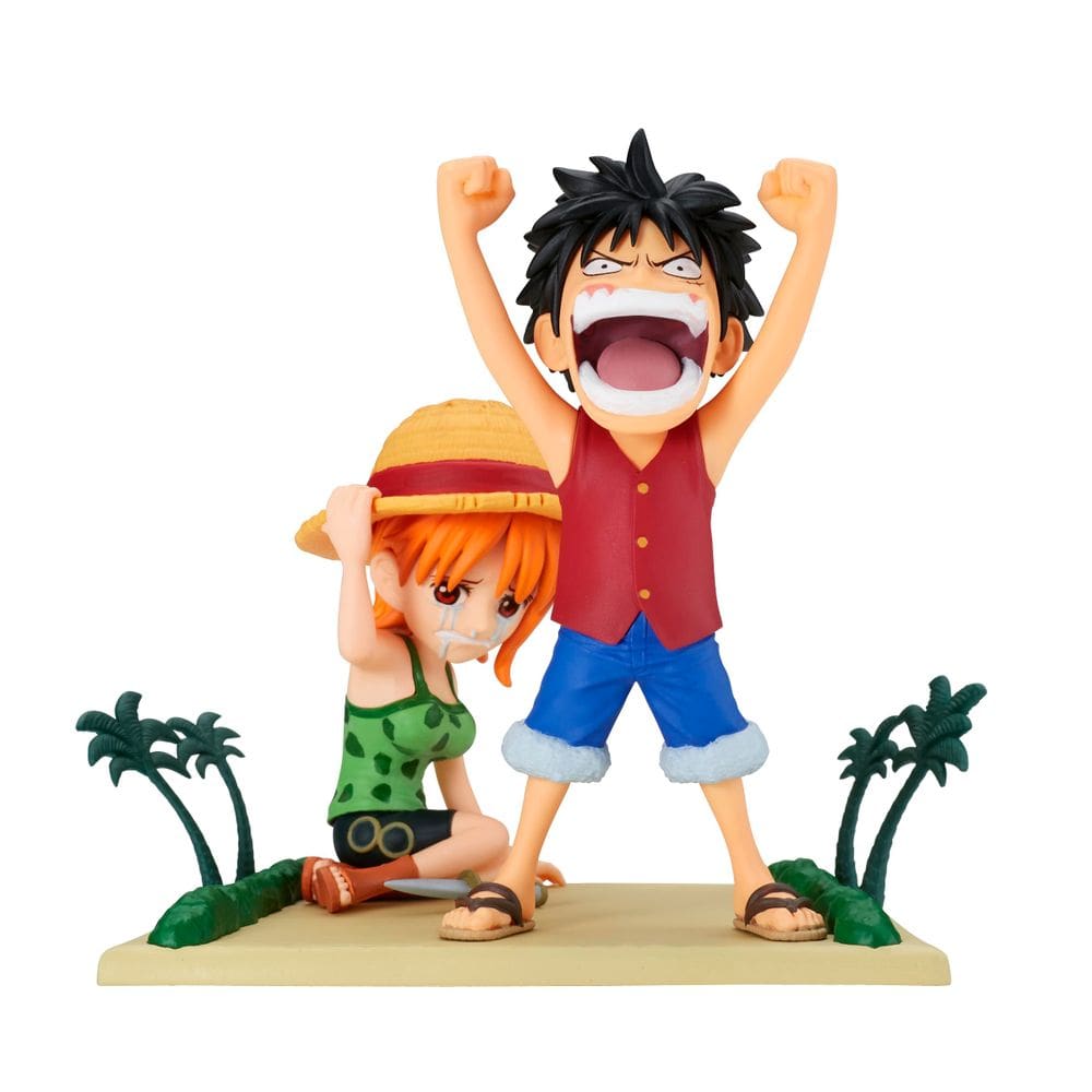 Figura Banpresto One Piece Log Stories Luffy e Nami