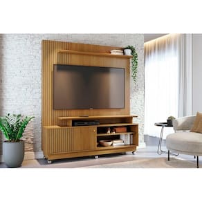 Home Theater Ares para TV de até 75 polegadas (COM RODÍZIOS) - Cumaru - Madetec