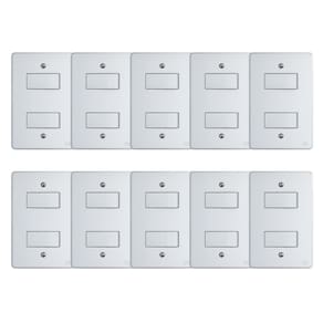 Kit Conjunto Interruptor 4x2 | 2 Teclas Simples 10A 250V 10 peças