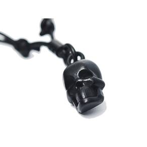Colar Masculino Crânio Caveira Skull All Black Regulável