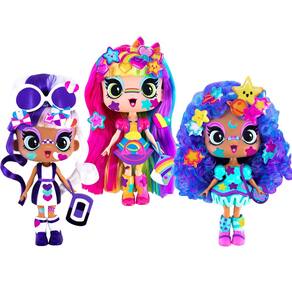 Boneca colecionável DECORA GIRLZ, pacote com 5 bonecas, 3, com roupas e acessórios