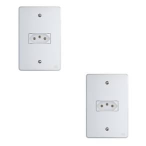 Kit Conjunto Tomada 4x2 | 1 módulo 2P+T 10A 250V 2 peças