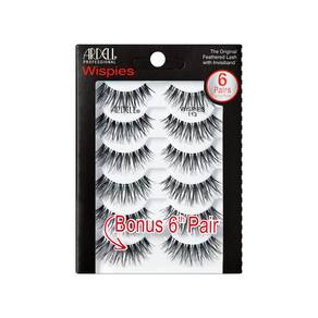 Cílios postiços Ardell Wispies 113 pretos, 6 pares x 1 pacote