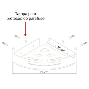 Kit 2 Suportes Porta Shampoo Inox Preto - Design Clean
