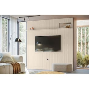 Home Piso-Teto New Guaporé para TV de até 75 polegadas - Off White - Madetec