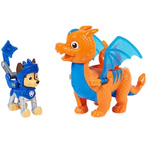 Conjunto de bonecos de ação Paw Patrol Rescue Knights Chase com dragão