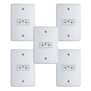 Kit Conjunto Tomada 4x2 | 1 módulo 2P+T 20A 250V 5 peças