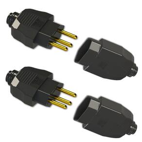 Kit Conjunto Fêmea + Macho 2P+T 10A 250Vca Preto 50 pares