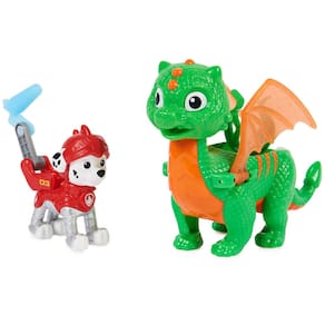 Conjunto de bonecos de ação Paw Patrol Rescue Knights Marshall com Dragon Jade