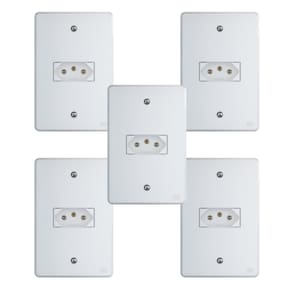 Kit Conjunto Tomada 4x2 | 1 módulo 2P+T 10A 250V 5 peças