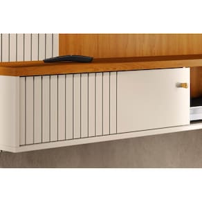 Home Theater Aurora para TV de até 65 polegadas - Cinamomo Off White - Madetec