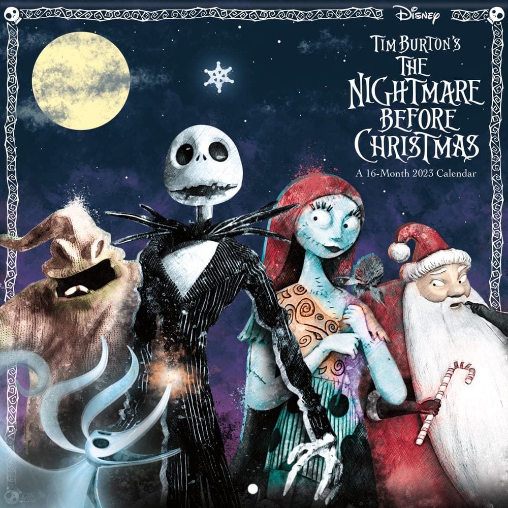 Tendências do calendário de parede International Disney Nightmare 2023