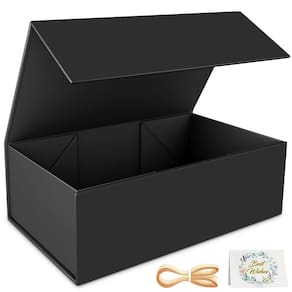 Caixa de presente RYDDOY preta 24x15x7,5 cm com fecho magnético