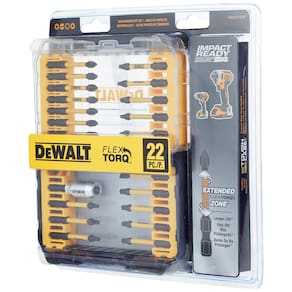 Conjunto de brocas Impact Driver DEWALT FlexTorQ de 22 peças DWA2FTS22IR