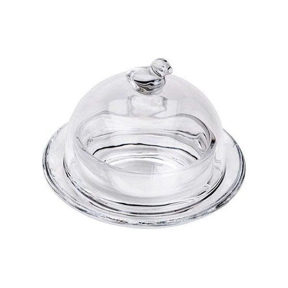 Manteigueira Pássaro Cristal 9X6CM Transparente 160ml