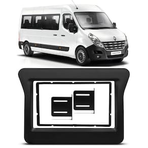 Moldura De Painel 2 Din Renault Master 2010 À 2019 Preto