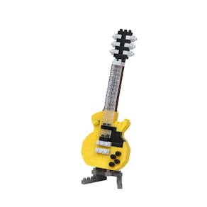 Kit de construção nanoblock Instruments para guitarra elétrica amarela