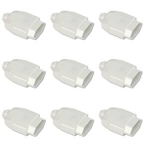Kit Plugue Fêmea 2P+T 20A 250Vca Branco 10 peças