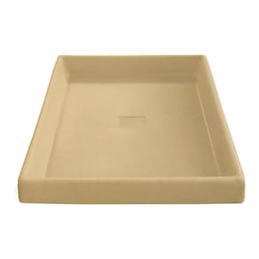 Prato Base Grande Quadrado Vaso Planta Em Polietileno 40 Cm