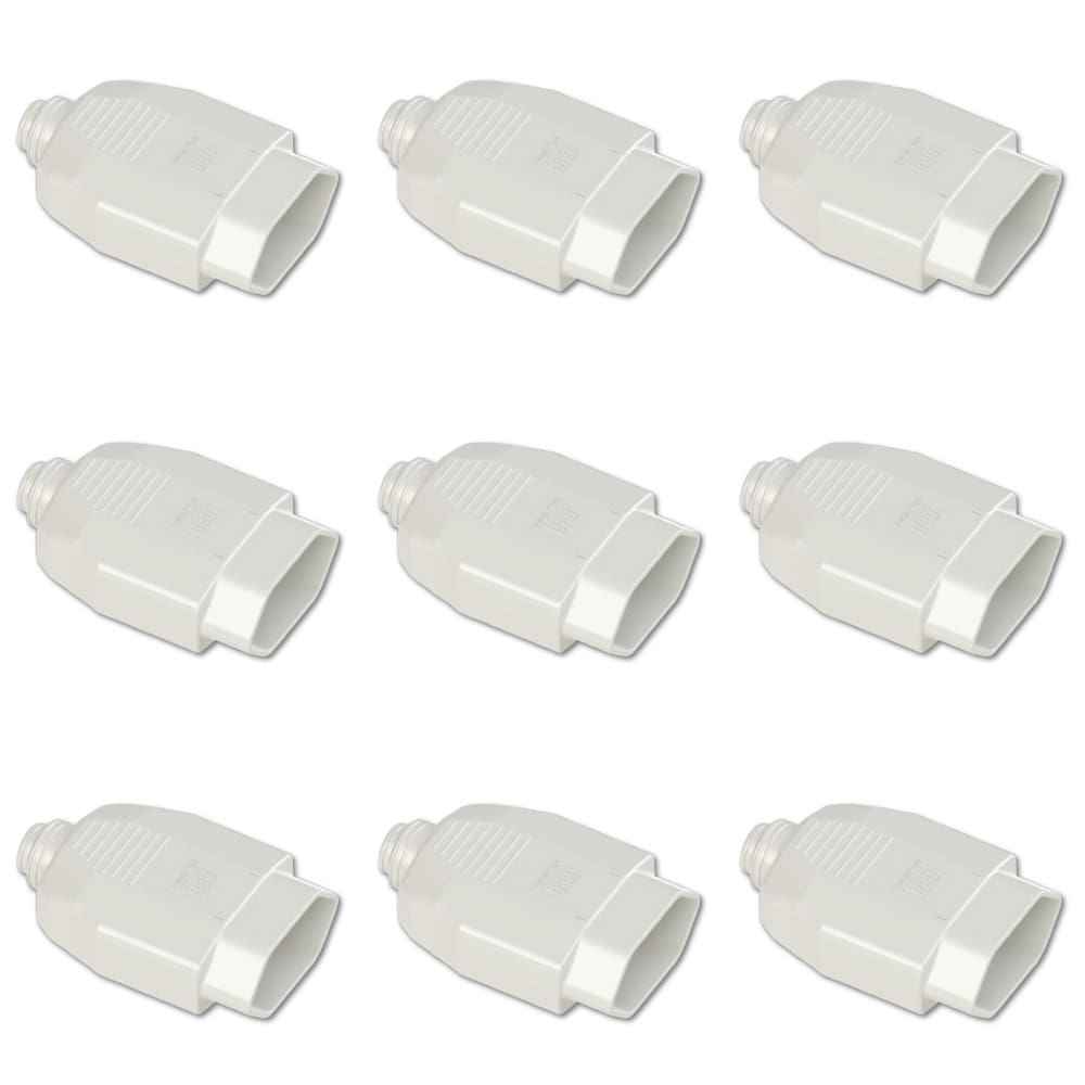 Kit Plugue Fêmea 2P+T 10A 250Vca Branco 10 peças