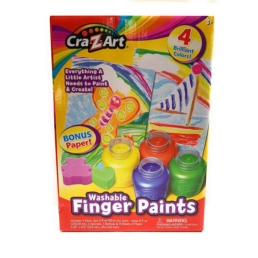 Conjunto de pintura a dedo Cra-Z-Art com papel