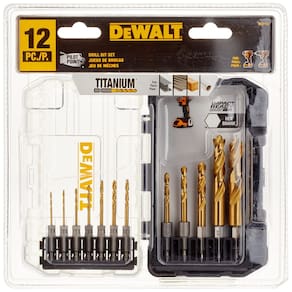 Conjunto de brocas DEWALT Titanium Impact Ready for Metal, 12 unidades