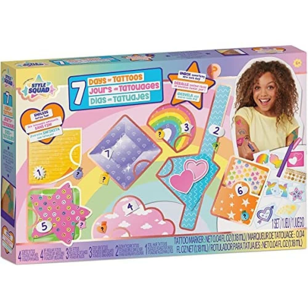 Conjunto de tatuagem WowWee Style Squad - 7 dias de tatuagens por mais de 8 anos