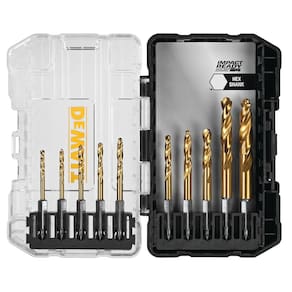 Conjunto de brocas DEWALT revestido com nitreto de titânio de 10 peças (DD5160)