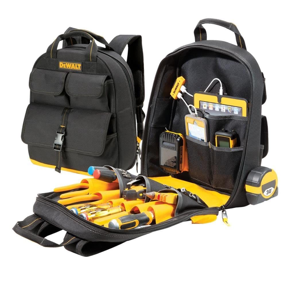Mochila de ferramentas DEWALT USB Charging com 20 bolsos