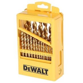 Conjunto de brocas DEWALT DW1969, ponto piloto de 29 peças com índice de metal