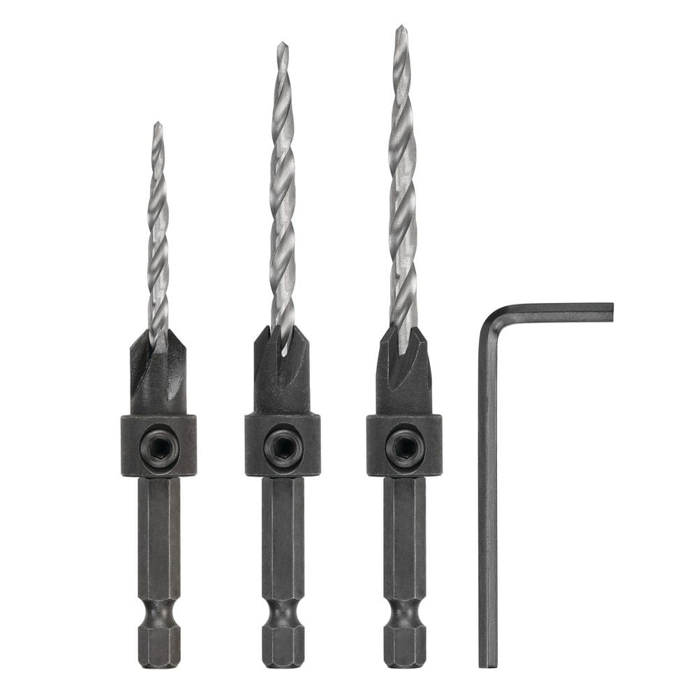 Conjunto de brocas escareadas DEWALT DW2535 #6, #8, #10 de 3 peças